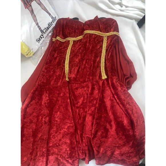 SEXY GLADIATOR SPARTAN WARRIOR ADULT HALLOWEEN COSTUME WOMEN SIZE MEDIUM Velvet - Picture 5 of 8